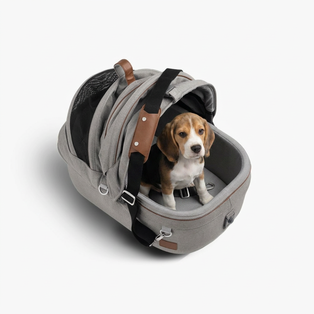 Maeve Pet Car Seat Merle with dog
