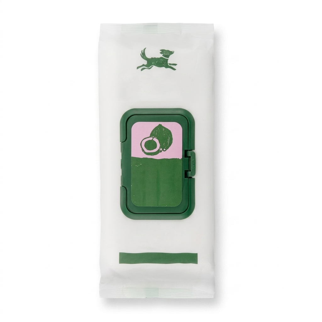 Beco Coconut Bamboo Dog Wipes top-down view