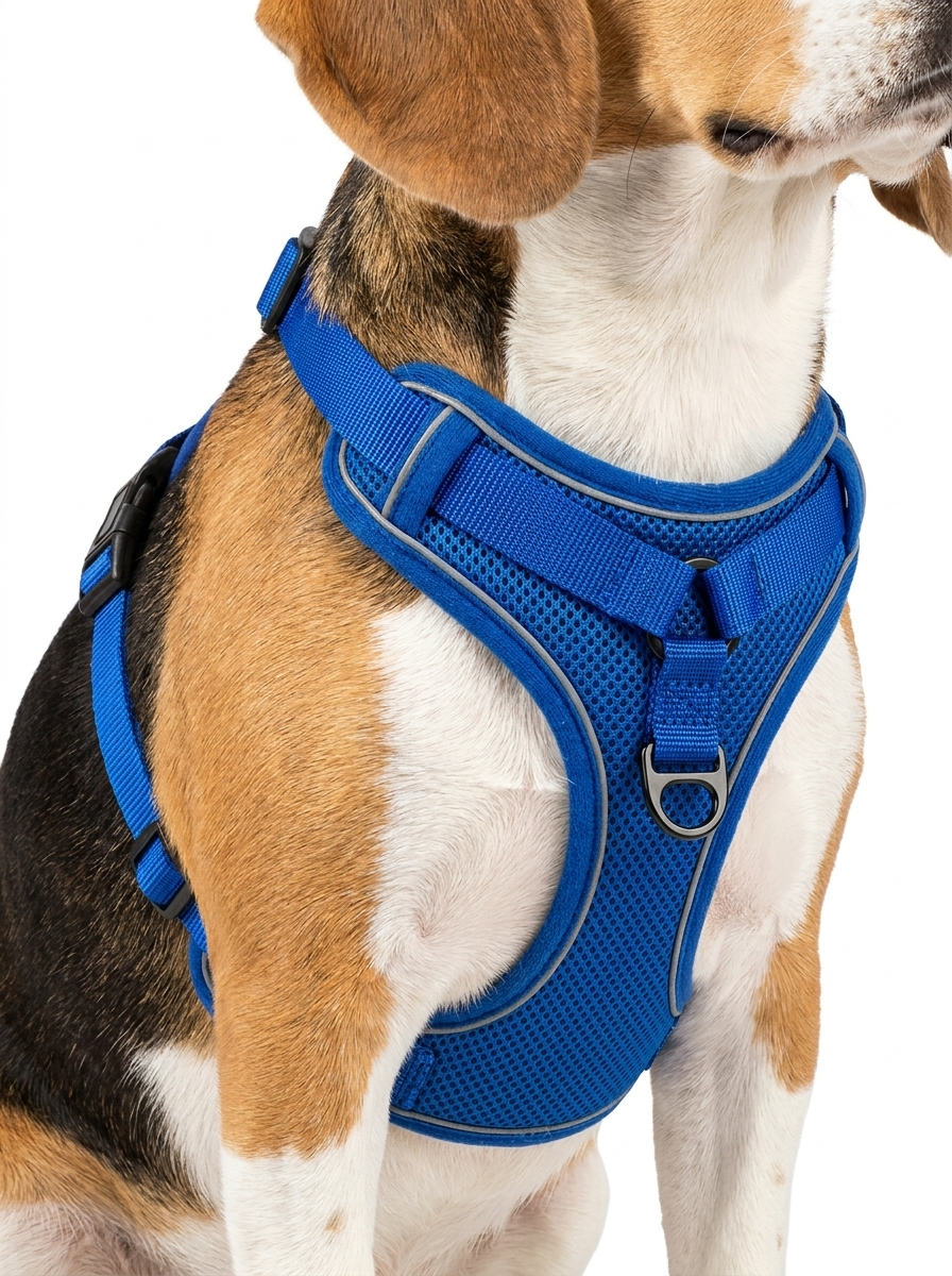 Harnais gilet réfléchissant en maille respirante pour petits chiens, chiots et chats