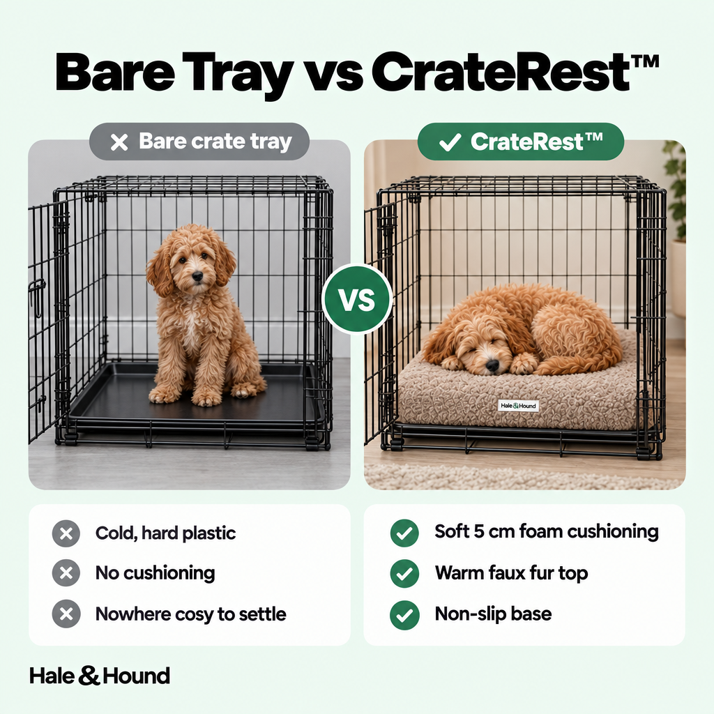 Bare crate tray versus CrateRest