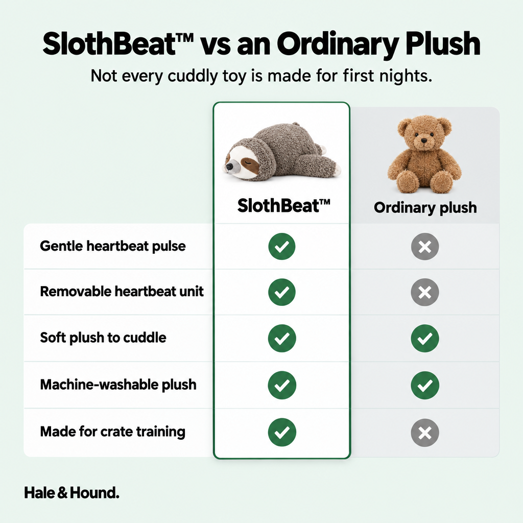 SlothBeat compared with an ordinary plush toy