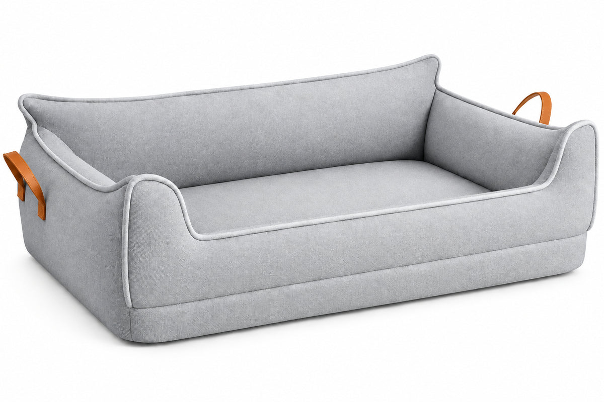 Wasserabweisendes Orthopädisches Sofa-Hundebett Rutschfest Großrassen Bolster Schlafplatz Waschbarer Bezug