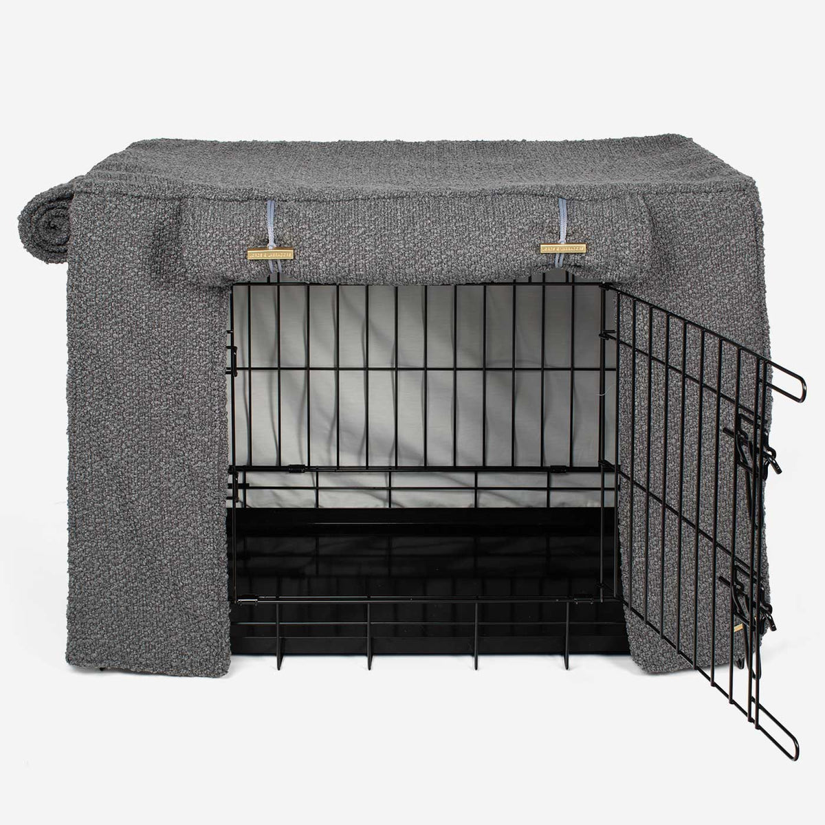 Housse de caisse pour chien entièrement doublée, motif bouclé granit, lavable en machine, personnalisable