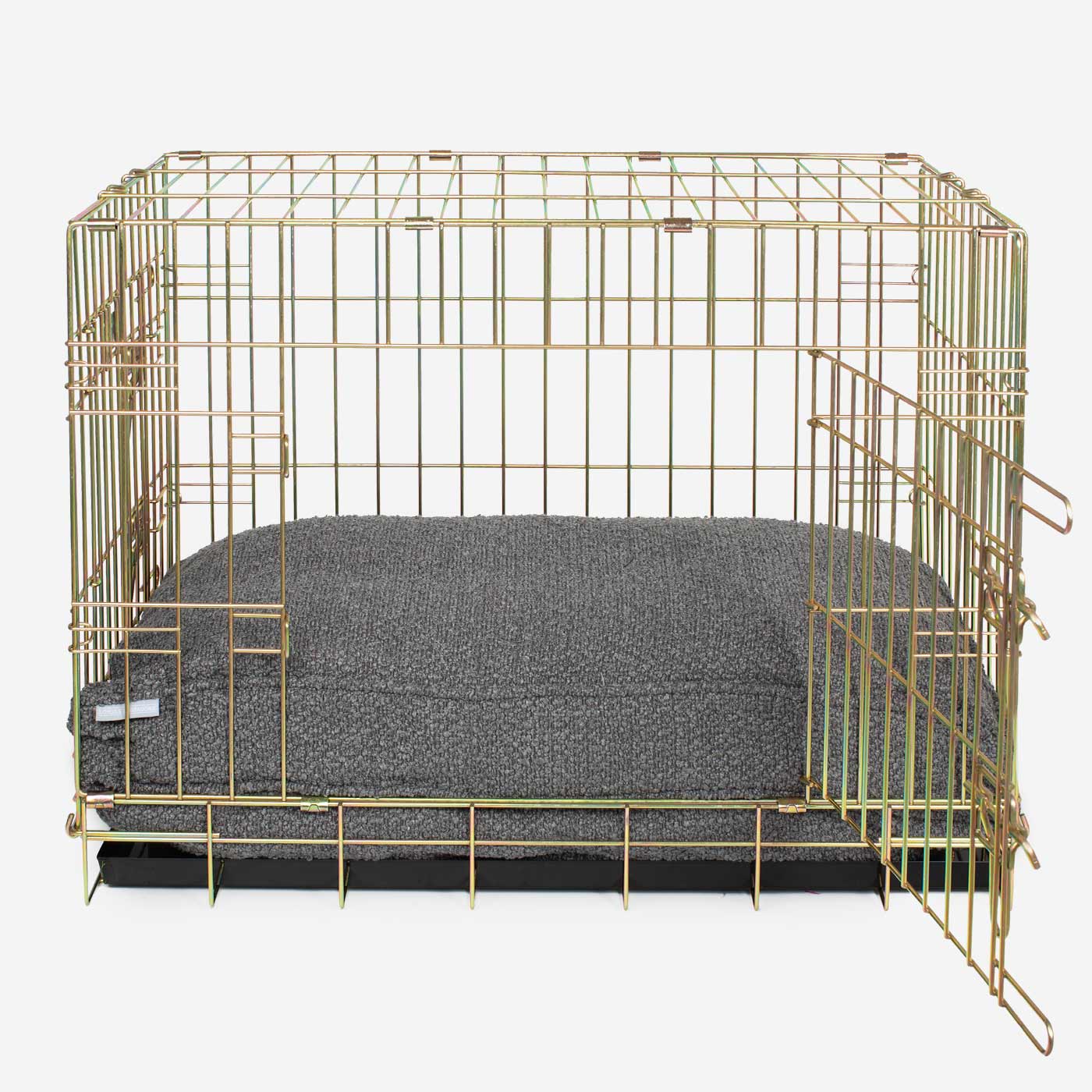 Handgemachtes Hundekissen Granit Bouclé Maschinenwaschbar Wasserabweisendes Futter