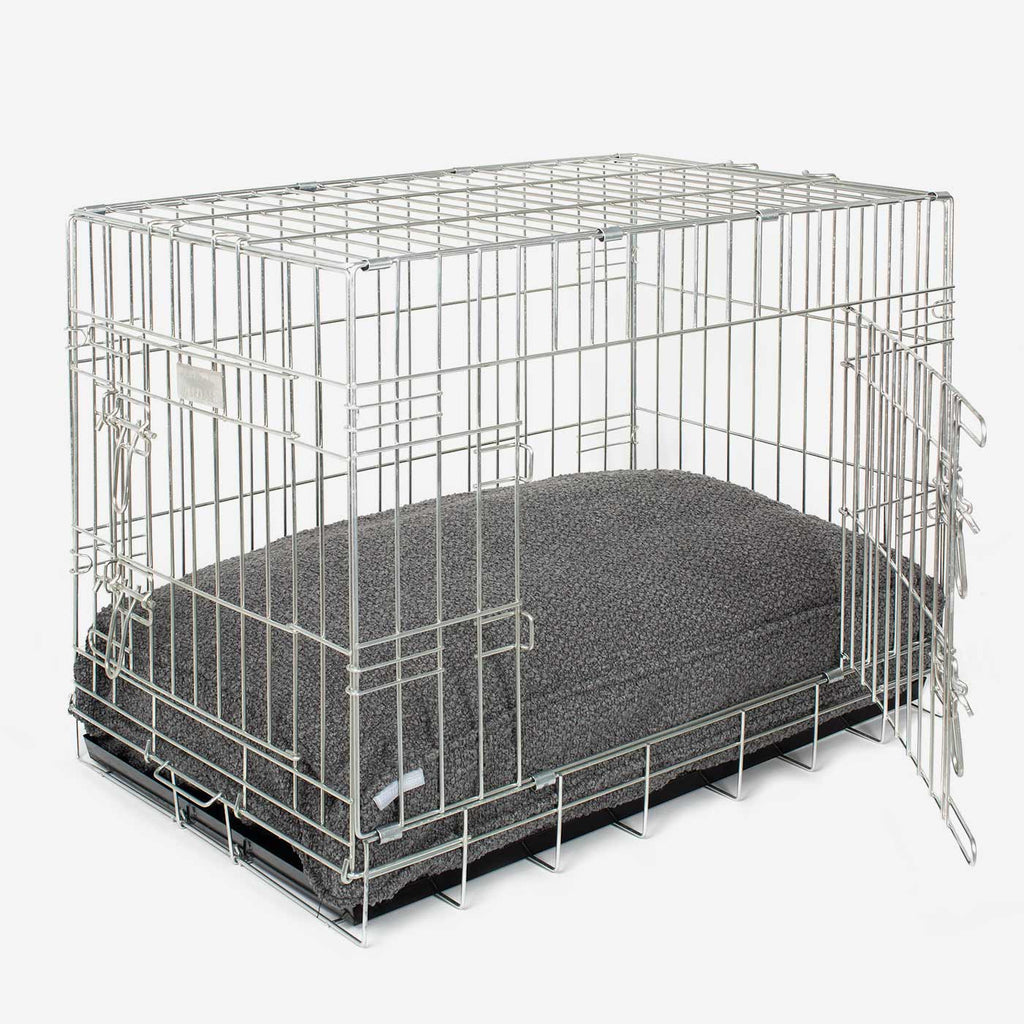 Handgemachtes Hundekissen Granit Bouclé Maschinenwaschbar Wasserabweisendes Futter