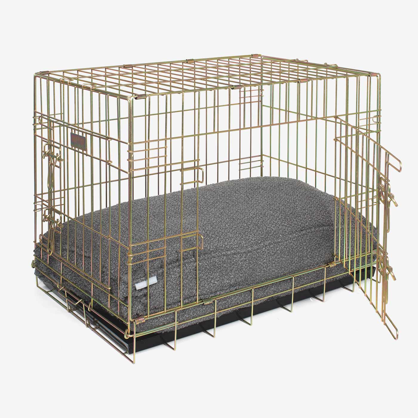 Handgemachtes Hundekissen Granit Bouclé Maschinenwaschbar Wasserabweisendes Futter