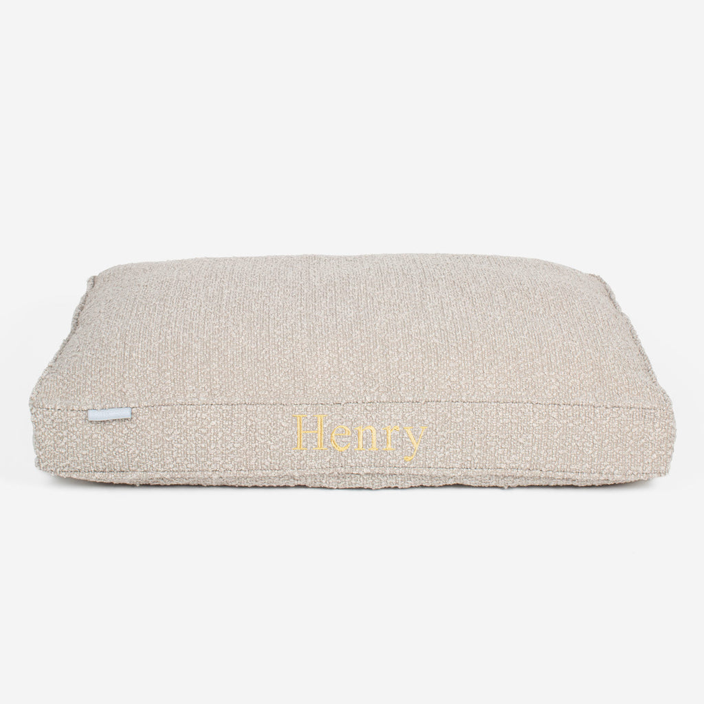 Coussin pour chien fait main en bouclette vison, lavable en machine, doublure résistante à l'eau