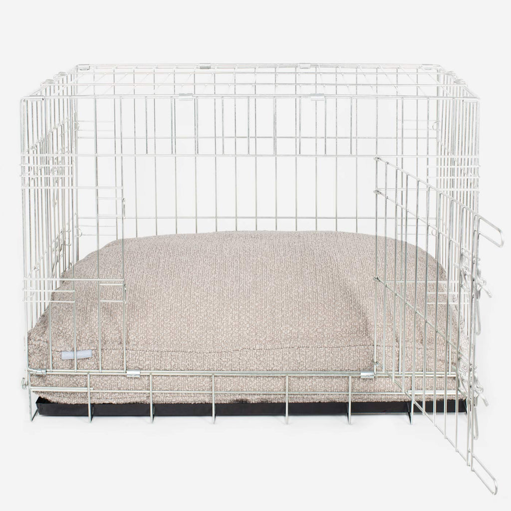 Coussin pour chien fait main en bouclette vison, lavable en machine, doublure résistante à l'eau