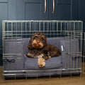 Pare-chocs de cage pour chien fait main en tweed chevrons Oxford lavable en machine