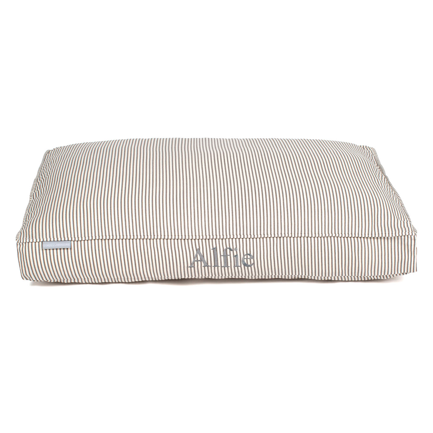 Coussin moelleux pour chien rayé Regency, lavable en machine, housse amovible