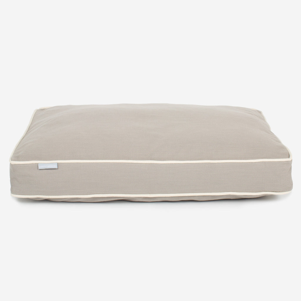 Cotton Dog Cushion Savanna Stone Machine Washable Water Resistant Lining