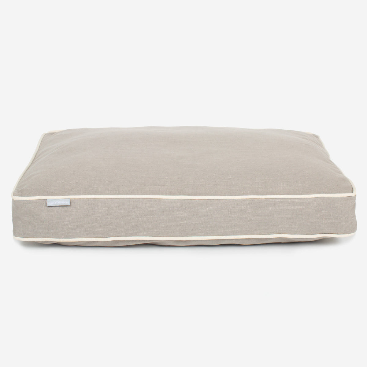 Cotton Dog Cushion Savanna Stone Machine Washable Water Resistant Lining
